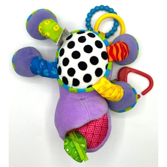 Lamaze Baby Toy Plush Hippo Purple Hanging Toy Rattles Teethers Crinkles Sensory - Picture 8 of 16